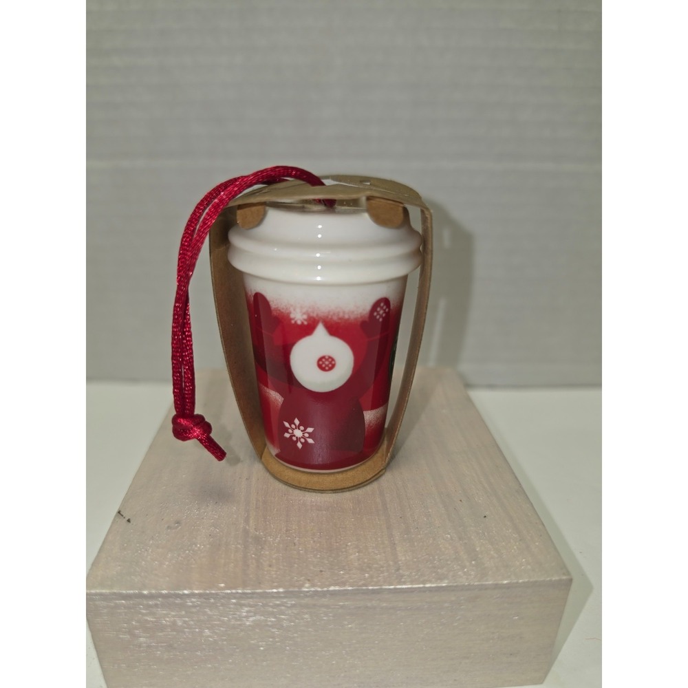 Starbucks ceramic holiday ornaments‎ from 2010 Christmas coffee cup